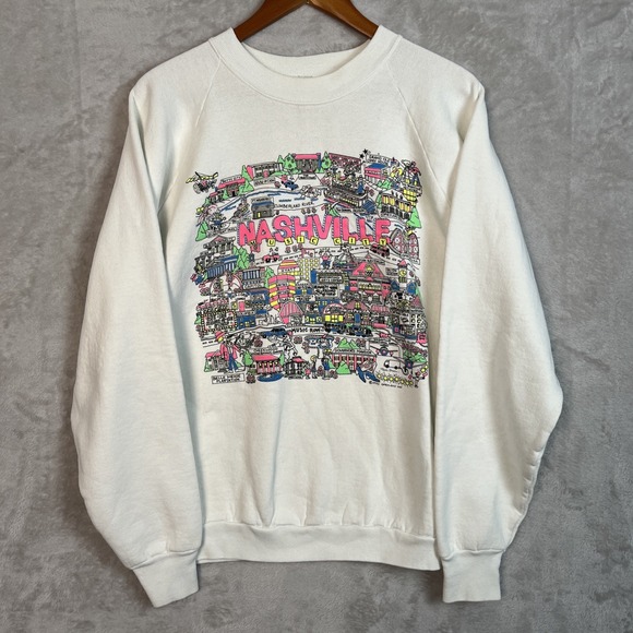 Fruit of the Loom Tops - Vintage Nashville Graphic Sweatshirt XL Opryland Ryman Landmark Streetwear 1990s